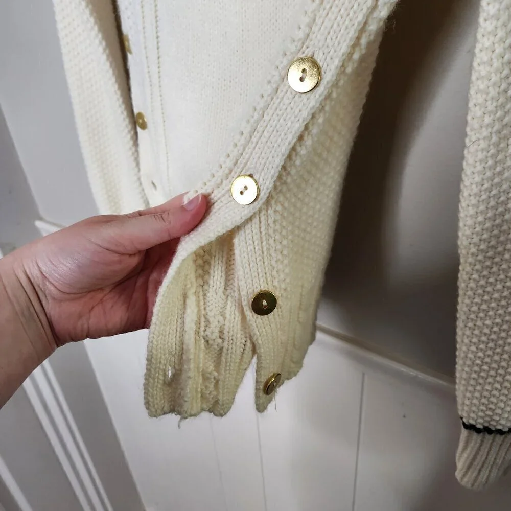 THE REEDS X J. CREW White Knit Mock Neck Sweater